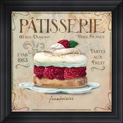 Framed Patisserie I Print
