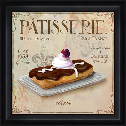 Framed Patisserie III Print
