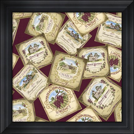 Framed Wine Chateau Print
