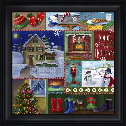 Framed Home For The Holidays Winter Print