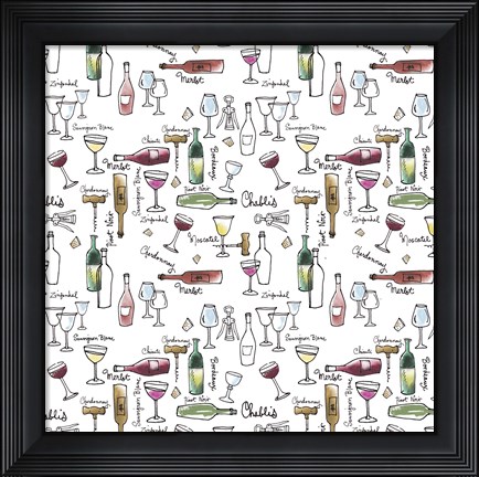 Framed Taste of Wine I Print