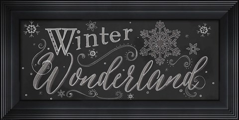 Framed Chalk Winter Print