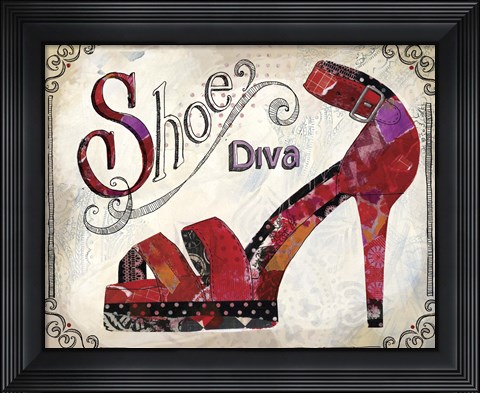 Framed Shoe Diva Print