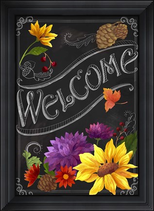 Framed Chalkboard Welcome Print