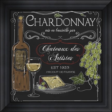 Framed Wine Chalkboard IV Print
