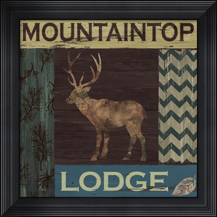 Framed Mountain Lodge Print