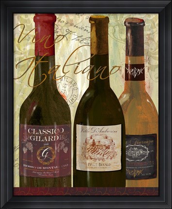 Framed Vino Italiano Print