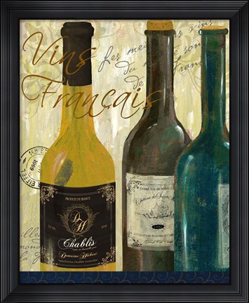 Framed Vins De France Print