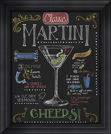 Framed Martini Print