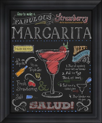 Framed Strawberry Margarita Print
