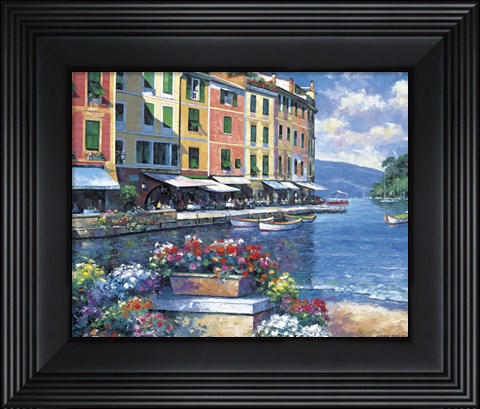 Framed Reflections Of Portofino Print