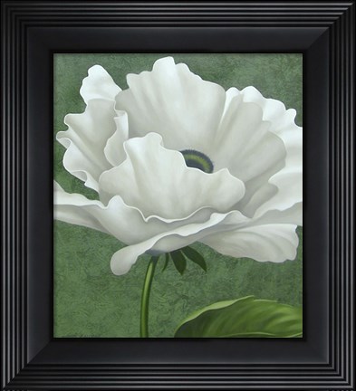 Framed White Poppy Print