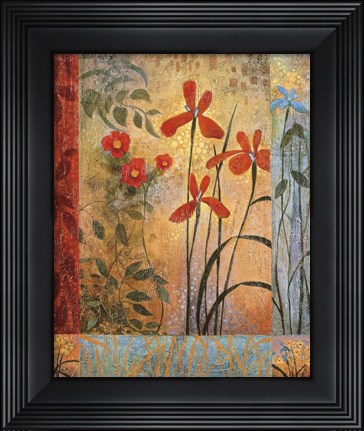 Framed Floral Symphony II Print