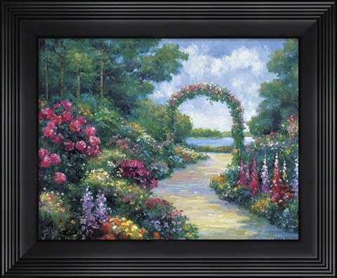 Framed Lakeside Arbor Print