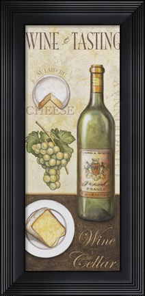 Framed Wine And Cheese II Print