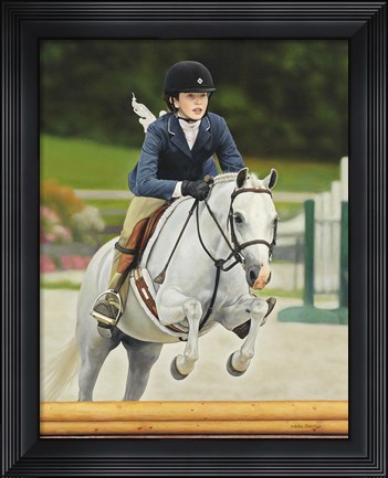 Framed Horse Rider Print