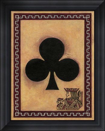 Framed Jack Of Clubs Print