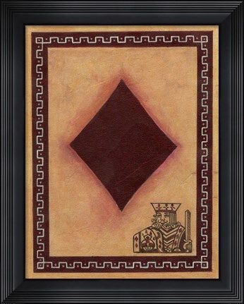Framed King Of Diamonds Print
