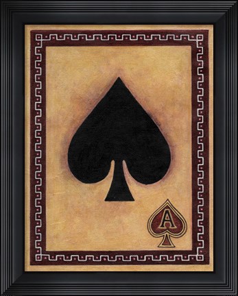 Framed Ace Of Spades Print