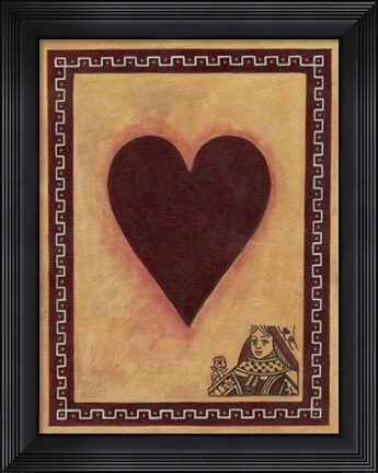 Framed Queen Of Hearts Print