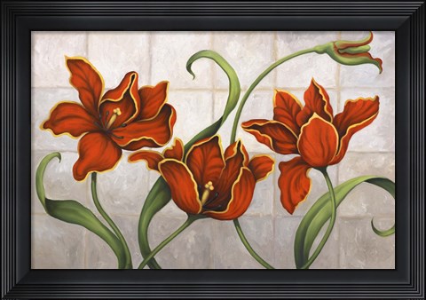 Framed Parrot Tulips Print