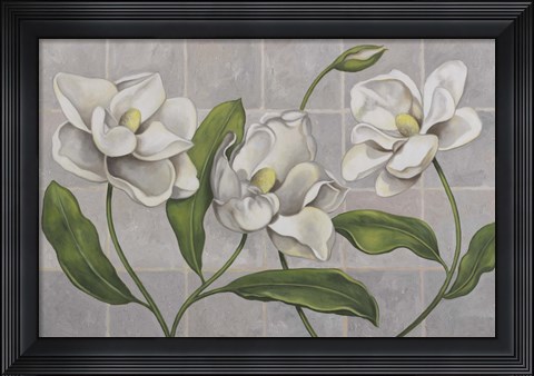 Framed White Magnolia Print