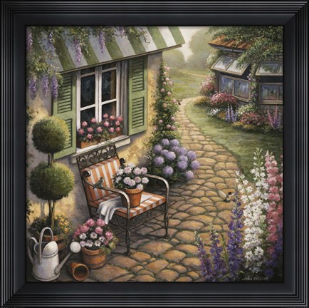 Framed Stone Walkway Print