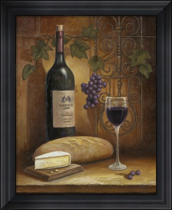 Framed Wine And Cheese A Print