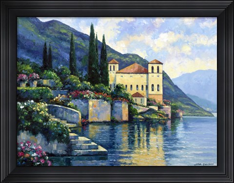 Framed Reflections Of Lago Maggiore Print