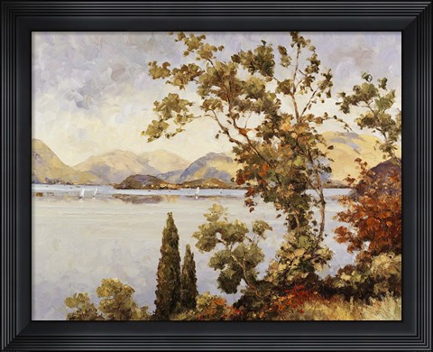 Framed Twilight On Bellagio Print