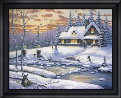 Framed Winter Retreat Print