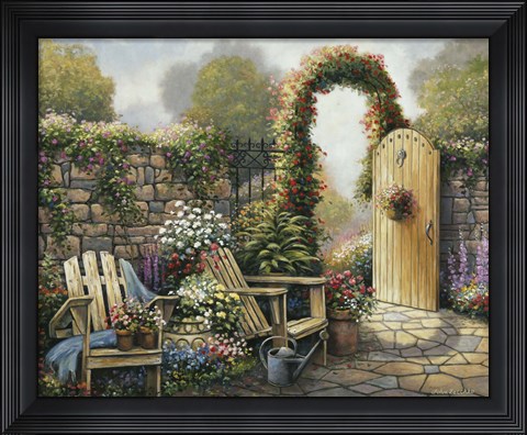 Framed Garden Patio Print