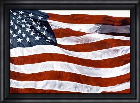 Framed American Flag Print