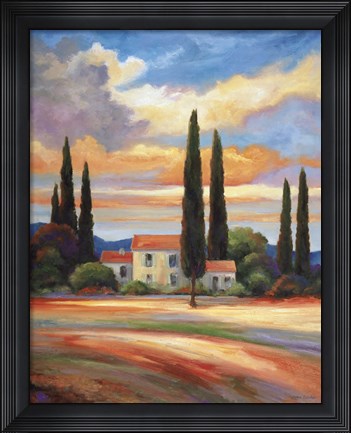 Framed Sunset In Provence Print