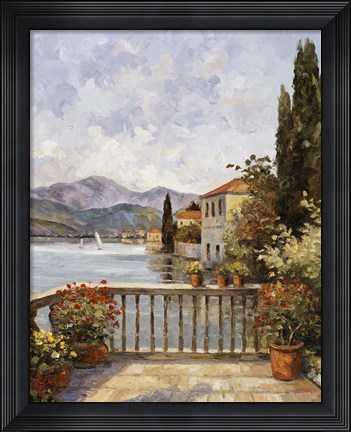 Framed Lake Lugono Print