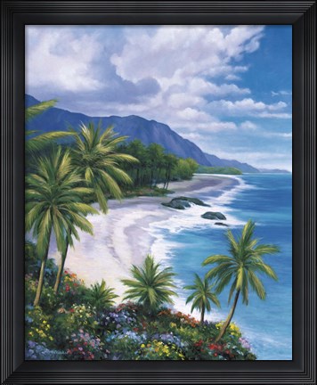 Framed Tropical Paradise I Print