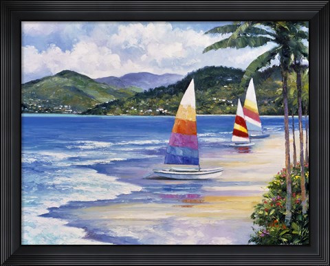 Framed Seaside Sails Print