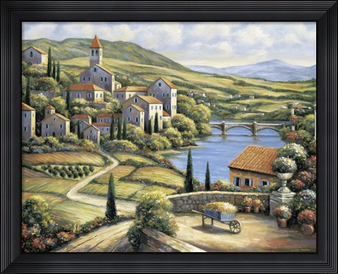 Framed Village A Print