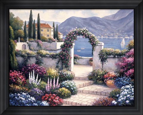 Framed Mediterranean Scene A Print