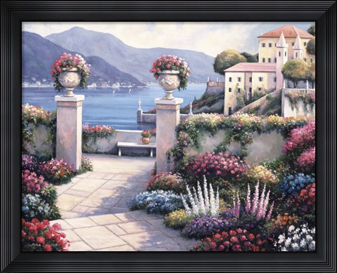 Framed Mediterranean Scene B Print