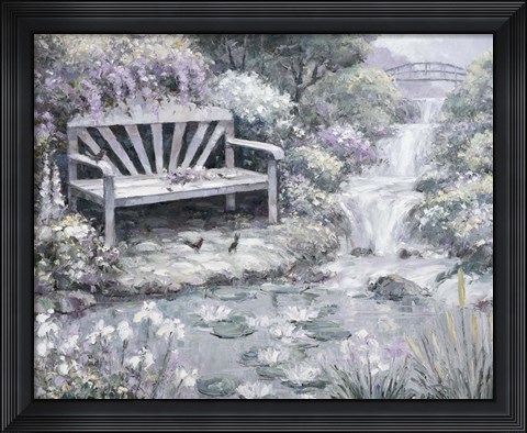 Framed Park Bench Print