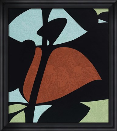 Framed Floral Abstract Print