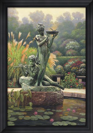 Framed Fountain II Print