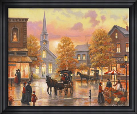 Framed Autumnal Breeze In Pleasantville Print