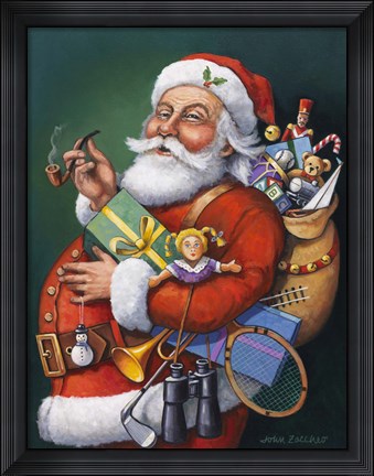 Framed Saint Nick And All His Toys Print