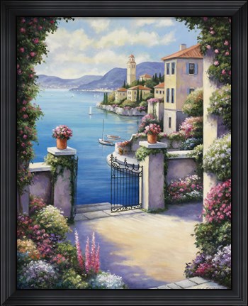 Framed Mediterranian Patio Print