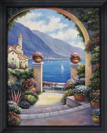 Framed Mediterranian Archway Print