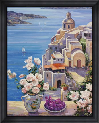 Framed Mediterranian Roses Print