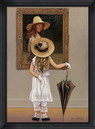 Framed Girl In Museum Print