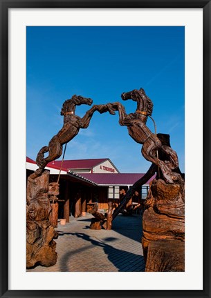 Framed Horse statue, Panevezys, Latvia-Lithuania border Print